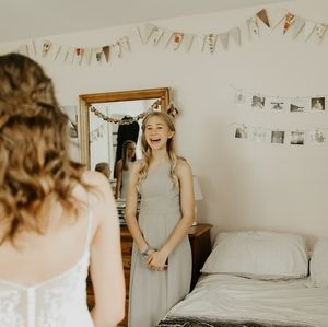 Azazie One-Shoulder Silver Bridesmaid Dress